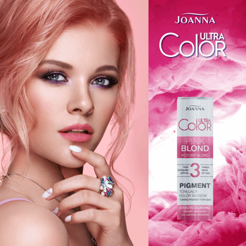 JOANNA ULTRA COLOR PIGMENT,pigment tonujący kolor włosów Różowy Blond,lewa