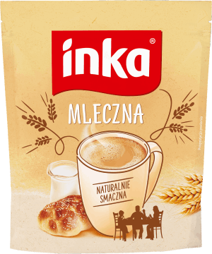 INKA,napój na bazie rozpuszczalnej kawy zbożowej z mlekiem,przód