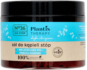 NO 36,sól do kąpieli stóp relaksujące Spa, zmiękcza naskórek, Olejki Eteryczne,przód