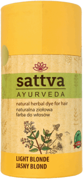 SATTVA,farba do włosów naturalna, ziołowa, Jasny Blond,przód