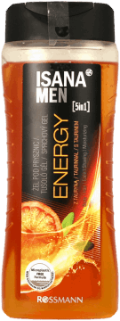 ISANA MEN,żel pod prysznic z tauryną 5w1, Energy,przód