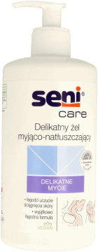 SENI CARE,żel myjący do ciała natłuszczający, delikatny,przód