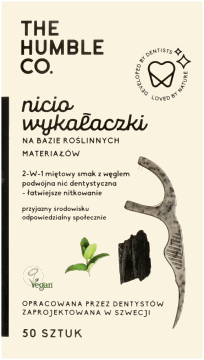 HUMBLE,nić dentystyczna na uchwycie, z węglem,przód