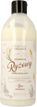 BARWA,szampon do włosów ryżowy, odmładzający, włosy przesuszone i osłabione,przód