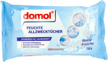 DOMOL,ściereczki nawilżane uniwersalne, Zapach Świeżości,przód