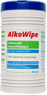 ALKO WIPE,ściereczki dezynfekujące do rąk i powierzchni,przód