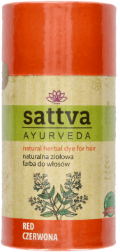 SATTVA,farba do włosów naturalna, ziołowa, Czerwona,przód