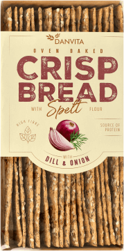 DANVITA,płaskie chlebki Dill&Onion,przód