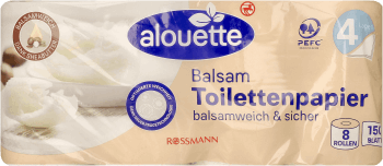 ALOUETTE,papier toaletowy 4-warstwowy z balsamem z masłem shea,przód