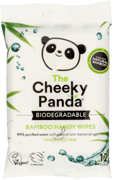 THE CHEEKY PANDA,chusteczki nawilżane biodegradowalne, z naturalnego bambusa,przód