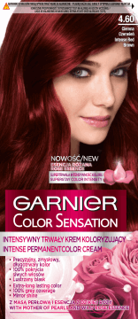 GARNIER COLOR SENSATION,krem koloryzujący do włosów nr 4.60 Intensywna Ciemna Czerwień,przód