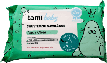 TAMI,chusteczki spłukiwane naturalnie biodegradowalne,przód