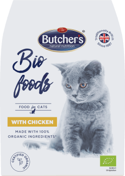 BUTCHER'S,karma pełnoporcjowa, sucha, dla dorosłych kotów z kurczakiem,przód
