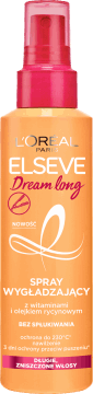 L'ORÉAL PARIS ELSEVE,spray do włosów wygładzający, z witaminami, bez spłukiwania, włosy długie i zniszczone,przód