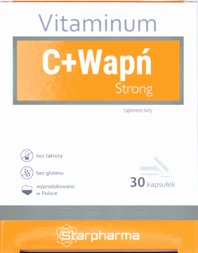 STARPHARMA,suplement diety, witamina C + wapń, Strong,przód