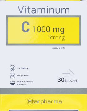 STARPHARMA,suplement diety, witamina C 1000 mg, Strong,przód