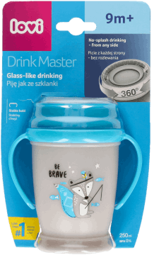 LOVI,kubek 360°, 9m+, poj. 250 ml,przód