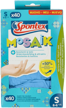 SPONTEX,jednorazowe rękawice nitrylowe, rozm. S,przód