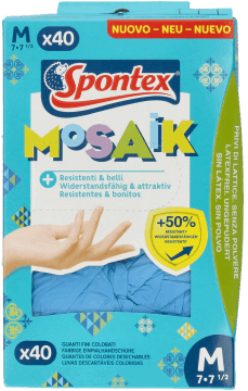 SPONTEX,jednorazowe rękawice nitrylowe, rozm. M,przód