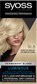 SYOSS,farba do włosów trwała 10-5 Blond Los Angeles,przód