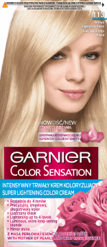 GARNIER COLOR SENSATION,krem koloryzujący do włosów nr 113 Jedwabisty Beżowy Superjasny Blond,przód