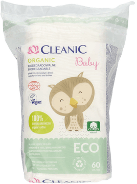 CLEANIC,biodegradowalne płatki dla niemowląt i dzieci,przód