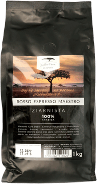 COFFE TIME BY ROSSO,kawa ziarnista, 100% arabica Espresso Maestro,przód
