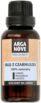 ARGANOVE,olej z czarnuszki chroni, regeneruje, łagodzi, 100% naturalny,przód