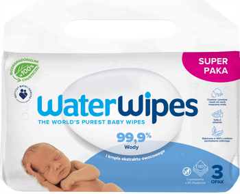 WATERWIPES,chusteczki nawilżane dla dzieci,przód