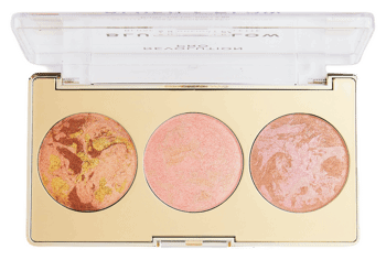 REVOLUTION PRO,paleta rozświetlaczy do twarzy Peach Glow,kompozycja-1