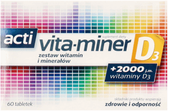 ACTI VITA-MINER,suplement diety, zestaw witamin i minerałów,przód