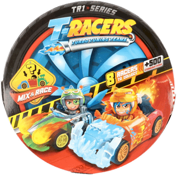 T-RACER,figurka pojazd i kierowca, 3+,przód