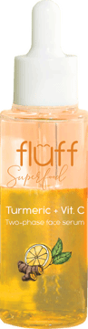 FLUFF,serum dwufazowe do twarzy, turmeric + vit.C,przód