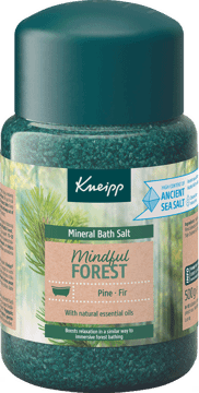 KNEIPP,kryształki do kąpieli z soli mineralnej, Mindful Forest,przód