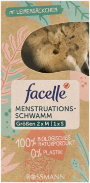 FACELLE,gąbka menstruacyjna z Morza Śródziemnego,przód