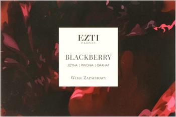 EZTI CANDLES,wosk sojowy zapachowy, blackberry,przód