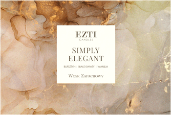 EZTI CANDLES,wosk zapachowy, simply elegant,przód