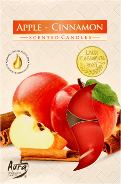 BISPOL,świece zapachowe, jabłko-cynamon,przód