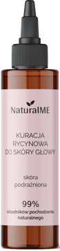 NATURALME,kuracja do skóry głowy rycynowa, skóra podrażniona,przód