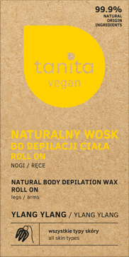 TANITA,naturalny wosk roll-on do depilacji ciała, Ylang-Ylang,przód
