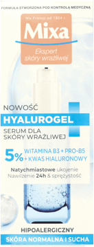 MIXA,serum do twarzy dla skóry wrażliwej,przód