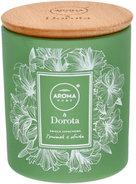 AROMA HOME & DOROTA,świeca zapachowa tymianek z oliwką,przód