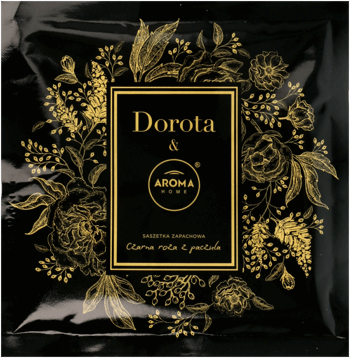 AROMA HOME & DOROTA,saszetka zapachowa, czarna róża z paczulą,przód