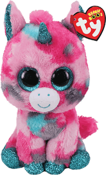 TY BEANIE BOOS,maskotka pink aqua unicorn,przód