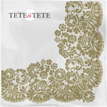 TETE A TETE,serwetki 3-warstwowe wym. 33x33 cm,przód