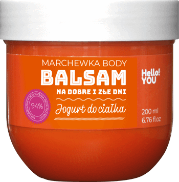 HELLO!YOU,balsam do ciała z ekstraktem z marchewki,przód