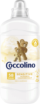 COCCOLINO,płyn do płukania tkanin- koncentrat, Almond&Cashmere Balm,przód