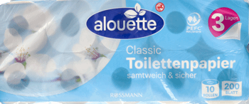 ALOUETTE,papier toaletowy 3-warstwowy,przód