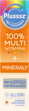 PLUSSSZ,suplement diety, multiwitamina + minerały,przód