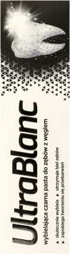 ULTRABLANC,pasta do zębów wybielająca, z węglem,przód